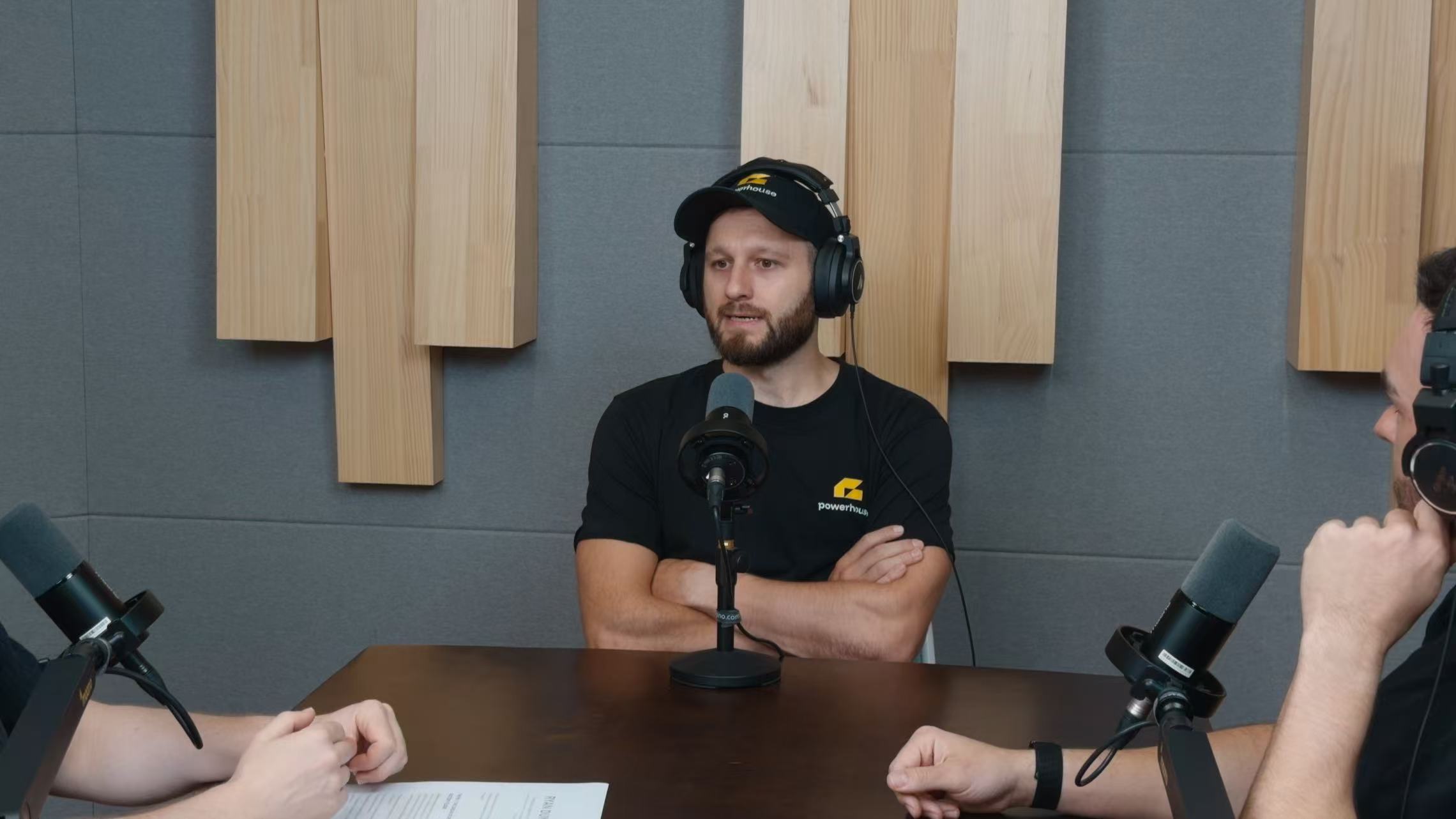 Ryan Dunwoody at the podcast studio